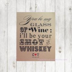 Rustic Country Wedding Sign Shot of Whiskey by PurplePeonyCouture