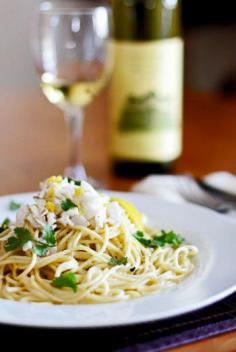 Lump Crab Pasta with Meyer Lemon and Chive Butter Sauce