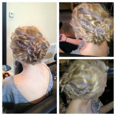 Prom Updo!!!! Add a color to match your dress! #prom #hair #updo