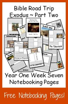 {Free Printable Notebook Pages} Bible Road Trip ~ Year One Week Seven