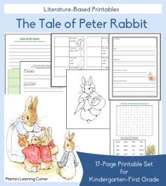 Free! The Tale of Peter Rabbit Printable Packet for Kindergarten-First Graders