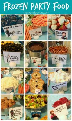Great themed foods for a Disney FROZEN party via momendeavors.com!! #Disney #FROZEN