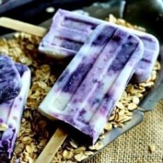 Blueberry Oatmeal Popsicles
