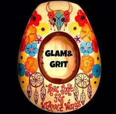 Glam & Grit Hand-painted Cowboy Hat