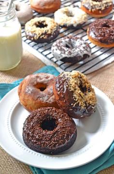 Baked Buttermilk and Double Chocolate Doughnuts + Glaze | The Law Students Wife