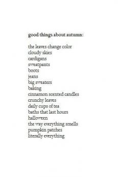 Good things about autumn