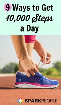 Sneak in thousands of extra steps per day with these easy tips! | via @SparkPeople #fitness #health