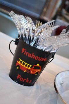 fireman party | Fire House 3rd Birthday {Boy Party Ideas} - Spaceships and Laser Beams