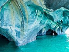 Marble Caves at Lake General Carrera, Chile