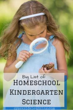 Big Round-up of Homeschool Kindergarten Science Activities: Astronomy, Earth Science, States of Matter, Reasoning and Logic and more.