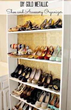 Gold Shoe Organizer