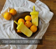 Creamy lemon buttermilk popsicles | Betsylife.com