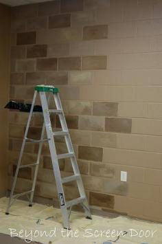 Terrific Idea to fix up that cinder block basement! - super cool!