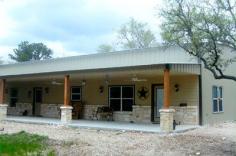 Texas Barndominium with Porch.