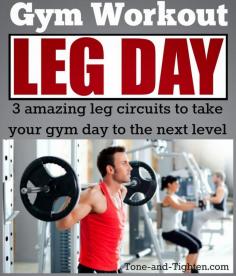 Sculpt the best legs of your life the next time you are in the gym - 3 circuits to take your legs to the next level from Tone-and-Tighten.com #workout #legs #exercise