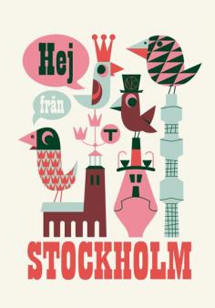 Affiche Ingela Arrhenius - Stockholm - Omm Design, Mes Habits Chéris