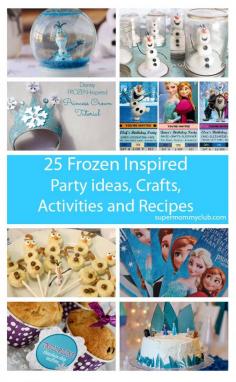 We’ve rounded up 25 great #Frozen party ideas, crafts, activities and recipes, perfect for a birthday party, or just keeping the kids entertained on a rainy day this summer!