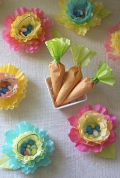 coffee filter baskets and carrots