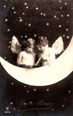 Vintage Paper Moon Postcard -