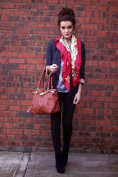 add a colorful scarf