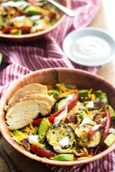 Healthy Ranch Taco Salad  #salad #taco #recipe
