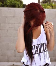 Dark red - Absolutely love this color! If I could have any other hair color, this would be it.