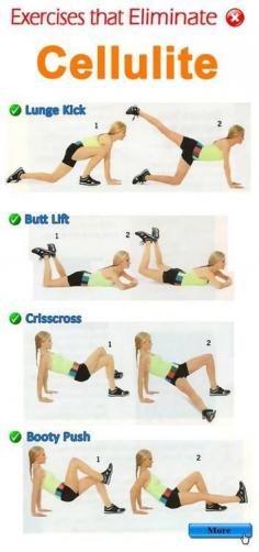 Exercises That Eliminate Cellulite ..... Lunge Kick, Butt Lift, Crisscross, Booty push .... kur