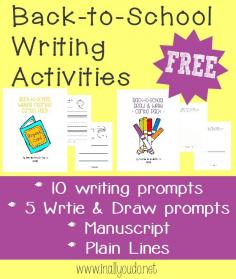 {free} Back-to-School Writing Activity Printables - In All You Do