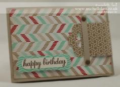 tag topper punch, mens card, wallet style card, rev up the fun, stampin up, michelle last, tutorial, class