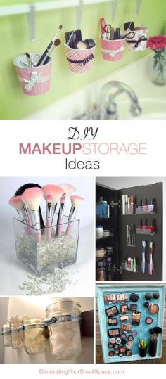 DIY Makeup Storage Ideas • Great Ideas  Tutorials!