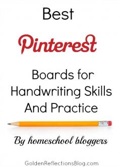 Follow great homeschool blogger boards for handwriting skill activities and ideas! | www.GoldenReflect...