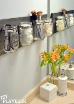 #DIY #MasonJar Organizer