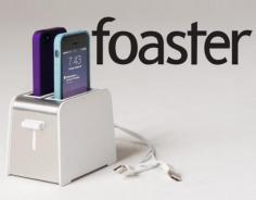 Toaster charger- phones pop up when fully charged. THIS IS AWESOME!!!