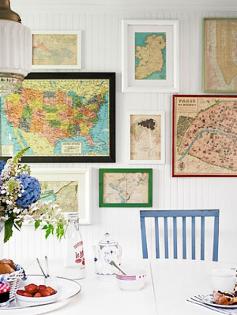 framed maps of places you love