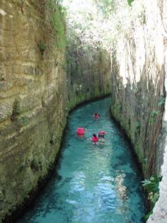 Cancun. Xcaret’s underground rivers are part of a large cave system that forms deep under the surface of the Yucatan peninsula