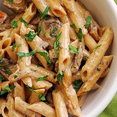 Creamy Chicken Marsala Pasta: The creamy Marsala sauce with caramelized mushrooms and onions really make it even more comforting.