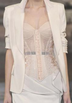 Sparkle corset / Chanel Spring 2013 - I will NEVER be able to wear something like this...but it is so pretty!