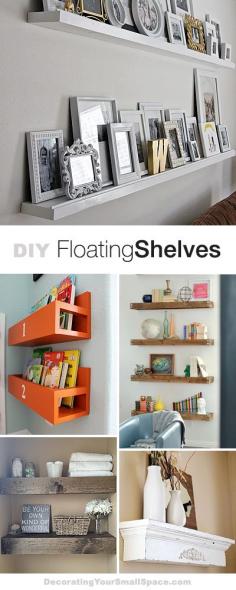 DIY Floating Shelves • Lots of Ideas  Tutorials!