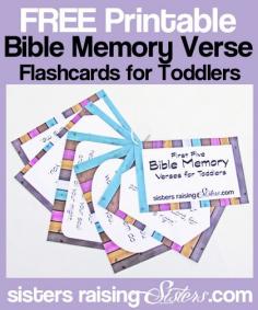 Top 5 Bible Verses to Teach Your Toddler (and how to do it). Including FREE Printable Bible Memory Verse Cards.