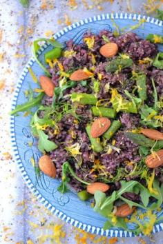 Black Rice Almond Salad #glutenfree