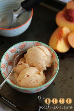 The Best Peach Ice Cream by @Eat Your Heart Out