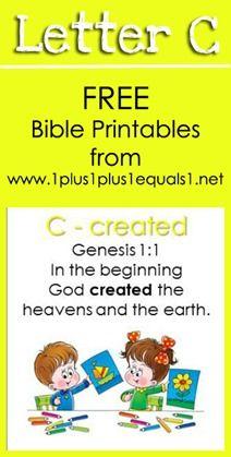 Free Bible Verse Printables ~ Letter C {Raising Lil Rock Stars} www.1plus1plus1eq...