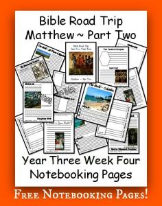 {Free Printable Notebook Pages} Bible Road Trip ~ Year Three Week Four