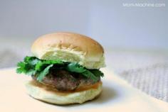 Cilantro burgers with sriracha mayo