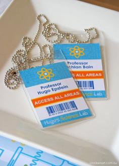 Science Party - ID BADGES Printable via Etsy would be great for kids to wear to party...put in invitation