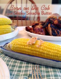 Corn on the Cob with Smoky Sriracha Butter | Taking On Magazines | www.takingonmagaz... | Smoky, sweet, spicy, and all blended into one delicious Smoky Sriracha Butter to slather on perfectly cooked corn on the cob.