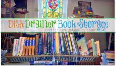 Dish Drainer Book Storage for Homeschool