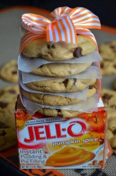 For the Love of Dessert: Pumpkin Spice, Chocolate Chip Pudding Cookies