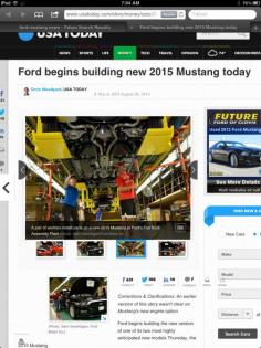 First 2015 Mustang rolls off the assembly line Thursday, August 28, 2015.