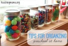 Tips for Organizing Preschool at Home